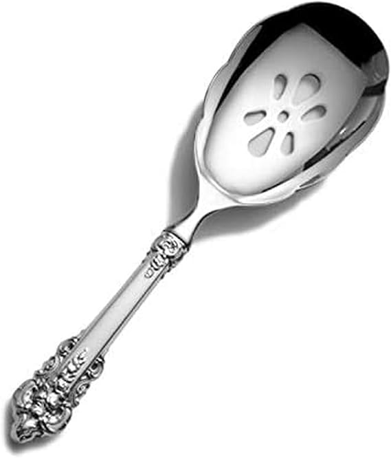 Wallace Grande Baroque Hostess Helper Pierced -Serving Spoon