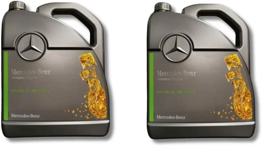 Mercedes-Benz Genuine SAE 5W30 Engine Oil 10L Fully Synthetic Low Ash LoAsh Specification MB 229.52 GB, IE 10 Litre OEM Original Motor Oil Superior Engine Protection & Efficiency A000989671013FBDK