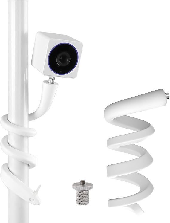 WYZE Cam OG, Wyze Cam V3/V3 Pro, Wyze Cam Pan V3/V2/V1, Arlo Kameralar ve Daha Fazlası için Evrensel Kamera Bükümlü Montaj Parçası (Şerit Şekli Braketi, 1 Paket)