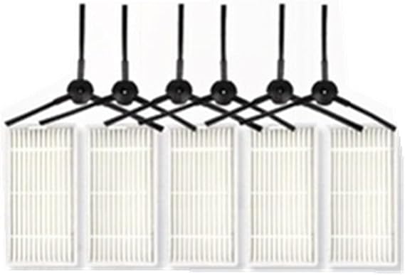 McbeAn Vacuum Cleaner HEPA Filter Side Brushes Compatible for SILVERCREST SSWR A1 Robotic Vacuum Cleaner Filter Parts Accessories(As Shown)