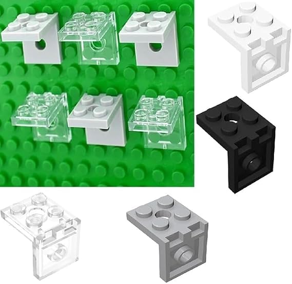 Display Stand for Mini Figure, 50 Piece Classic Clear Bracket Plate Bulk, Compatible with Lego Parts and Pieces(Color: Clear)