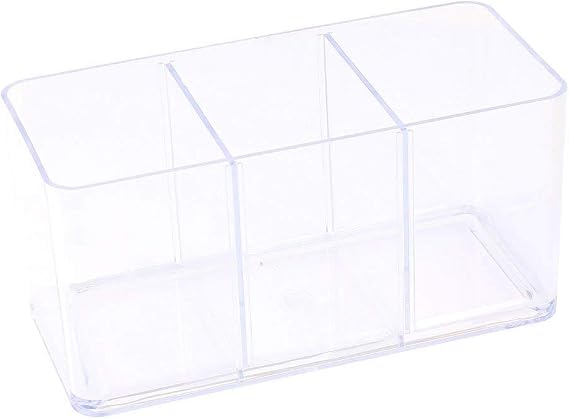 Acrylic Rectangle Shaped Betta 3-Compartment Aquarium Tank for Fish Tank Aquarium Clear,16.5x7.5X 8.5cm