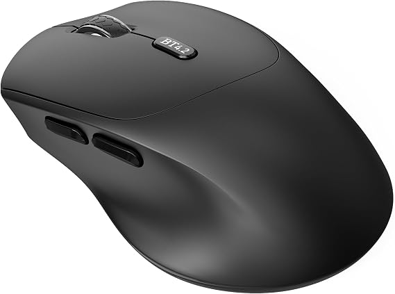 Bluetooth Silent Ergonomic Side Button Mouse Black