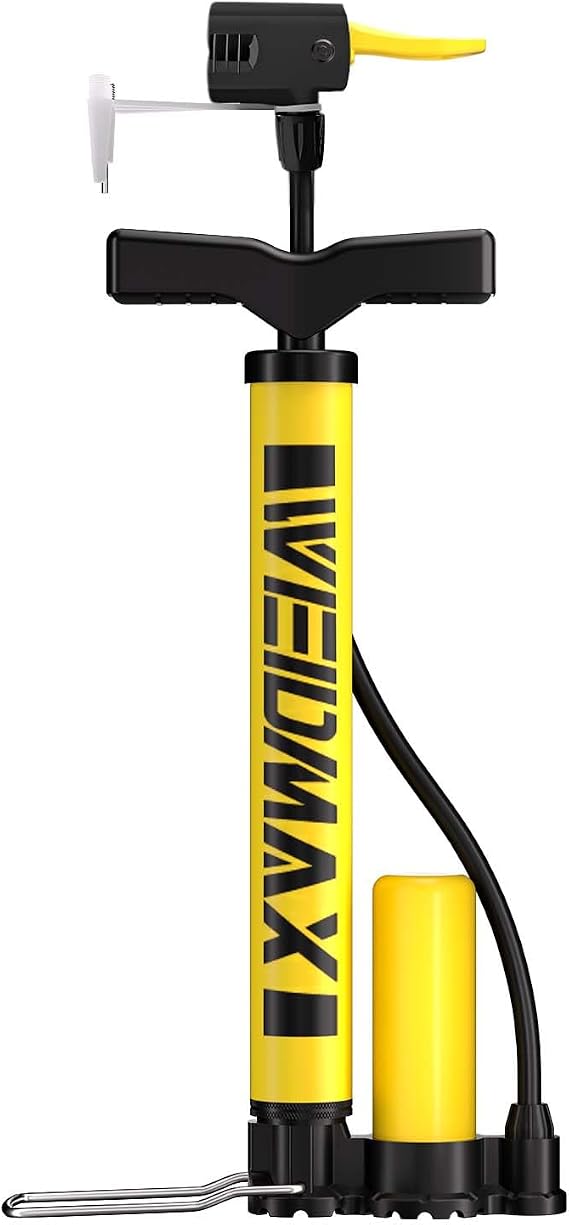 Bike Pump Portable, Bike Tire Pump, Bicycle Hand Air Pump with Presta and Schrader, Ball Pump Inflator Bicycle Floor Pump Suitable for Baby Stroller Tires, Balls, Road and Mountain Bikes