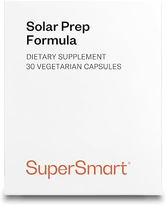Supersmart Solar Prep Formula Advanced Formula - with Beta Carotene, Biotin - Skin Supplement | Gluten Free & Vegetarian Friendly - 30 Capsules