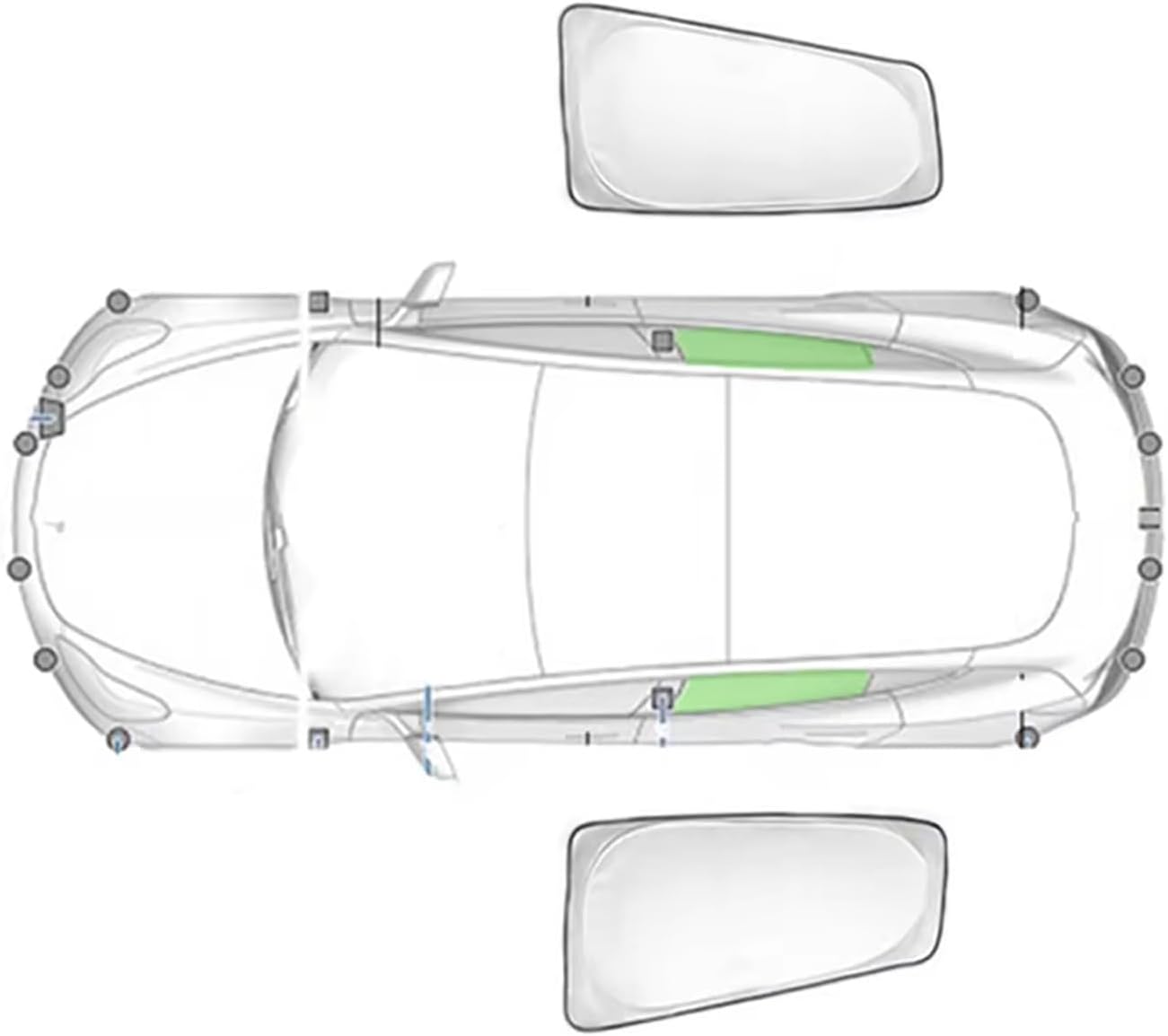 Car Window Shades for FAW Bestune T90 2023,Privacy Sun Shade Set for Front Windshield Side and Rear Windows,Keep Your Car Cooler,Rear 2PCS