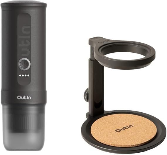 OutIn Nano Portable Electric Espresso Machine Removable Universal Coffee Drip Stand with Cork Pad