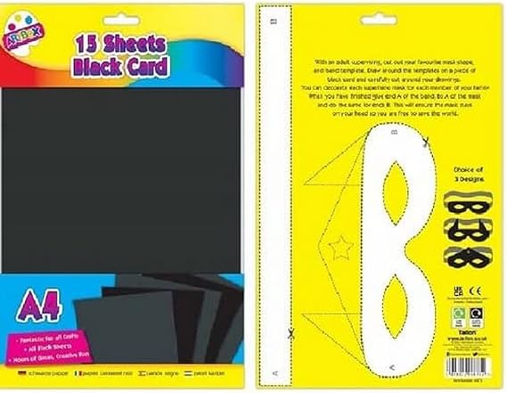 THE ART BOXARTBOX 15 Sheets A4 Black Activity Card, 6873