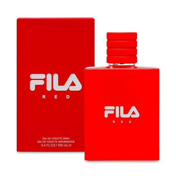 FILA Red Fragrance - Cologne for Men with Bergamot, Jasmine, Nutmeg, and Sandalwood - Mens Cologne with Sport-Inspired Day or Night Scent - 3.4 oz