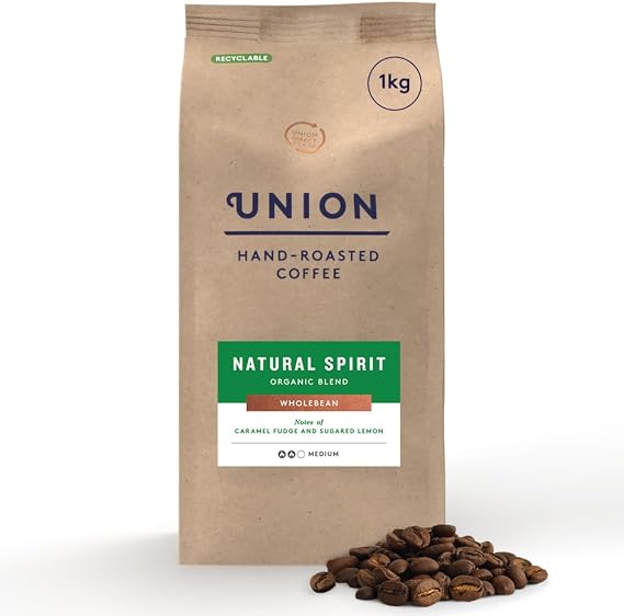 Union Hand Roasted Coffee Organic Natural Spirit Blend Wholebean, 1kg