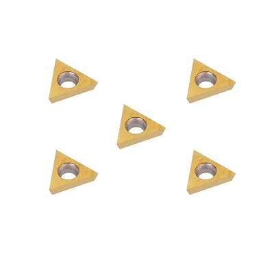 THINBIT 5 Pack MBCIZ07D3C MBC Series, 0.007 Radius, Flat top, TiN Coated Carbide Boring Insert for Steel, cast Iron, and Stainless Steel.