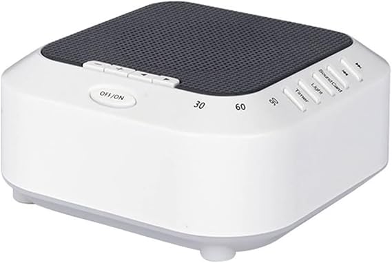 White Noise Machine ,3-Speed Timing, Long Standby time, with Night Light and TF Card Slot