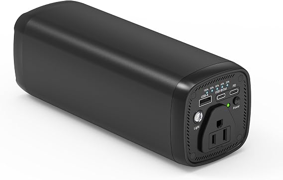 PAFISH 31200mAh Power Bank 120W AC Outlet, 65W USB-C PD Fast Charging Laptop Charger, Backup for Camping Travel Emergency, 4 Outputs for Phones Tablets Drones Cameras, Outdoor Power Station