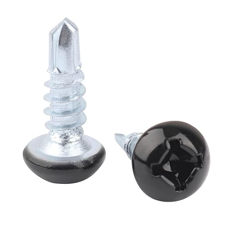 Pan Head Metal RV Screws Black #8 X 1/2" - 100 Pcs