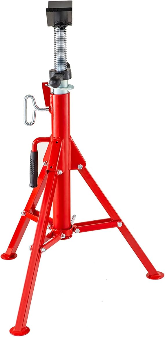 Happybuy V Head Pipe Stand, Adjustable Height 28-52 Inch, 2500 LB Capacity, Folding Portable Pipe Jack Stands for 1/2 to 12 Inch Pipe Support, Durable Steel Construction