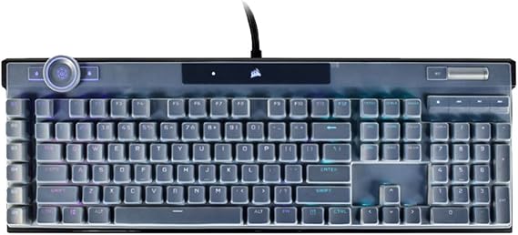 Corsair K100 RGB Mechanical Gaming Keyboard Skin Cover - Compatible with Corsair K100 RGB Optical-Mechanical Keyboard (Clear)