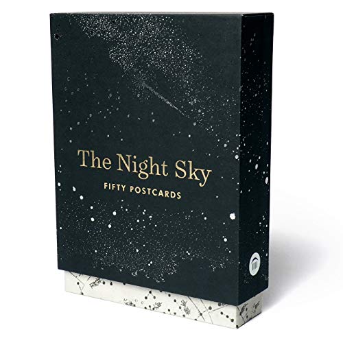 The Night Sky: Fifty Postcards 50 designs; archival images, NASA ephemera, photographs, and more in a gold foil stamped keepsake box;: 50 Postcards Card Book November 20, 2018