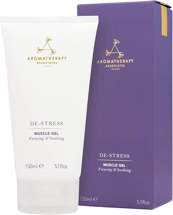 Aromatherapy Associates De-Stress Muscle Gel 150ml | Cooling Muscle Relief for Sore & Tight Muscles, Post-Workout Recovery Gel with Essential Oils, Relieves Tension & Supports Muscle Recovery