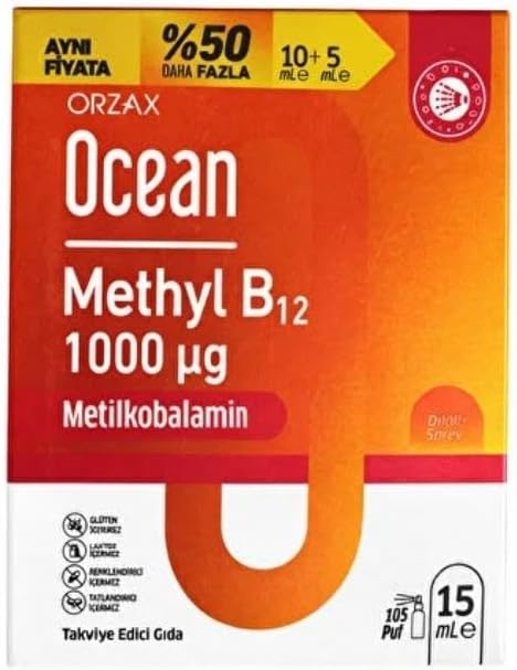 Ocean Methyl B12 Sprey 1000 mg 15 ML Avantajlı Paket