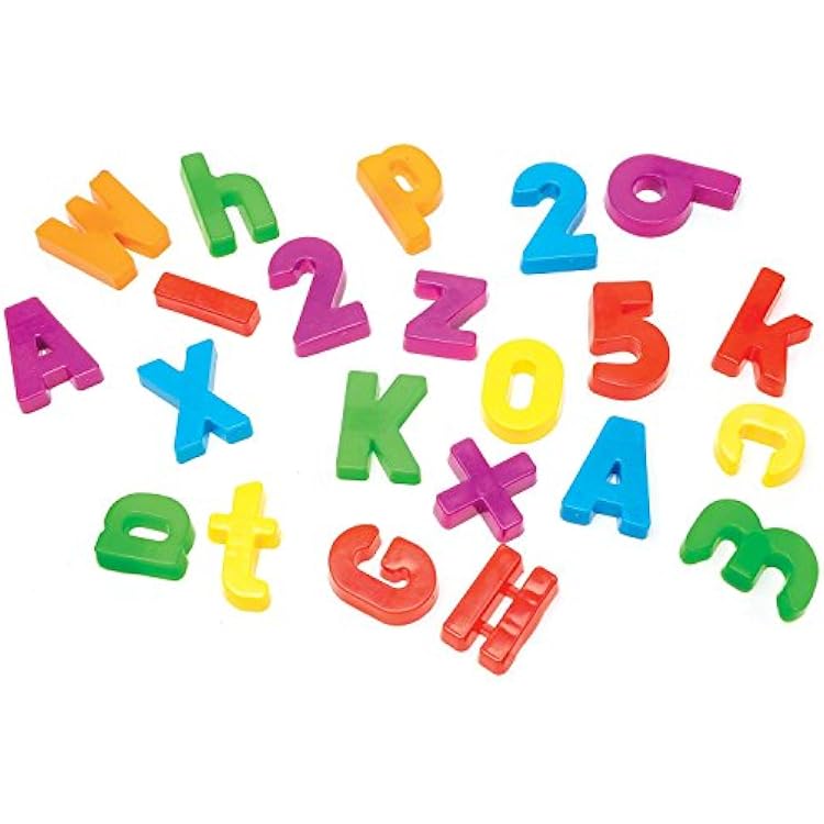 Educational Insights Magnetic Alphabet and Numbers, Set of 99 Uppercase Letters, Lowercase Letters, Numbers & Math Symbols, Ages 4