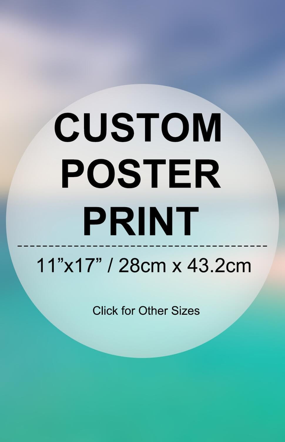 Custom Poster Prints - Upload Your Image/Photo/Design, Personalized Photo to Poster Printing, Create Your Own Home Wall Decor Art Prints for Birthday Baby Family Wedding Pets (11''x17'')