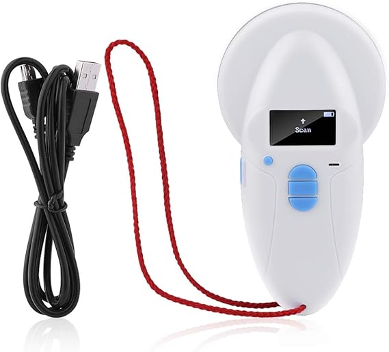 Pet Microchip Scanner, Pet Microchip Lookup Animal Chip Reader Portable RFID Reader for 134.2kHz/125KHz FDX-A, FDX-B (SO11784 / 85), HDX, I, EM4102