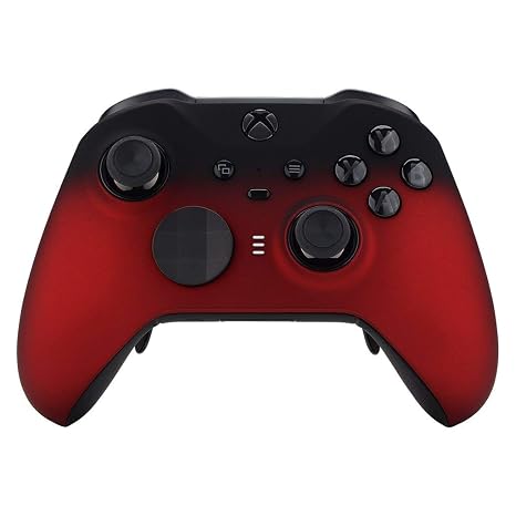 UN-MODDED Custom Controller Compatible with Xbox ONE Elite Series 2 (with 3.5 Jack) for All Major Shooter Games... (Multiple Designs Available) (Shadow Red)
