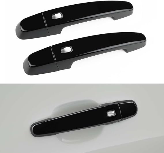 Exterior Door Handle Cover Compatible for 2016 2017 2018 2019 2020 2021 2022 2023 2024 Chevy Camaro Accessories Door Handle Protector Trim (Glossy Black)