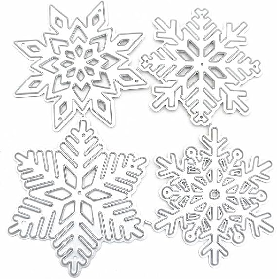 Christmas Snowflake Metal Die Cuts for Card Making Metal Cutting Dies for Scrapbooking Paper Crafting DIY Embossing (Style B)