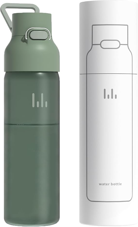 26oz Clear Water Bottle, Leak Proof One-Hand Open Flip Lid, Cup Holder Compatible, BPA-Free USA Tritan Plastic, Dishwasher Safe for Office, School, Gym & Outdoor Use (1 Pack)