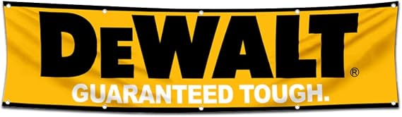 of Tools De-walts Flag Banner 2x8ft Power Tools  Tough banner (Yellow-B)