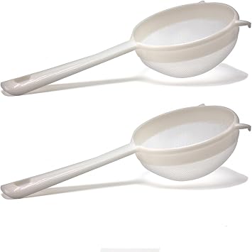 Nylon Mesh Strainer 2 Pack - Strain Your Wide Mouth Mason Jar Batches - Less Mess, Less Waste - Strain Your Water Kefir Grains - Homebrewing And Kitchen Essential - 2 Strainers - 3"