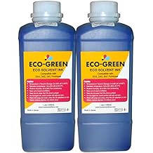 Eco Solvent Ink for Wide Format Commercial Sign Printers Using DX4 DX5 DX7 DX9 DX10 DX 11 XP600 TX800 Printhead, Mimaki, Roland, Mutoh (2 Cyan), Will NOT Work with Desktop Printers.