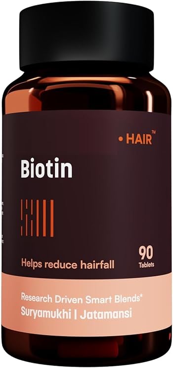 Biotin (90 Tablets) | Supplement for Hair Growth, Strong Hair and Glowing Skin, Fights Nail Brittleness