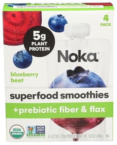 NOKA Blueberry Beet Superfood Smoothie, 4.22 OZ