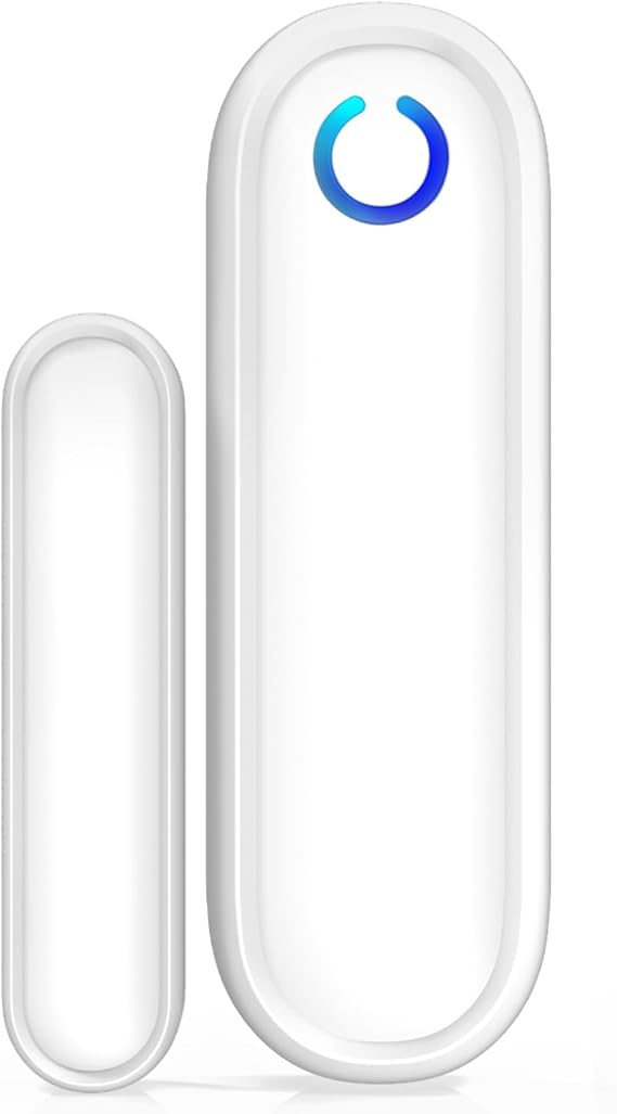 Fosmon WaveLink Add On Wireless Door Sensor, No Receiver, 1 Pack White | Magnetic Door Contact Sensor, Window Alarm Detector, Expandable Home Security, Wireless Alert System Replacement
