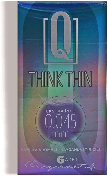 Q Condom Think Thin 6 Pack Extra Thin 0.045 Mm