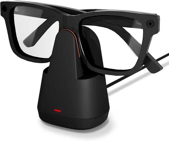 Doohoeek Charging Dock for Meta Ray-Ban AI Glasses, Scratch-Proof & Weighted Base Charging Station for Oakley Meta Glasses, AI Glasses Charger for Wayfarer, Skyler, Headliner & HSTN