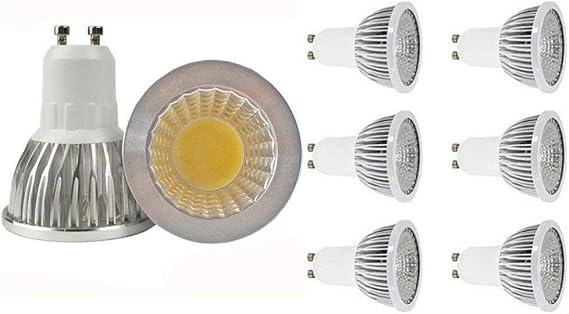 GU10 LED Bulbs GU10 5W COB LED Bulbs Spotlight Bulb GU10 Base 5W 110V Not Dimmable,5W (Equivalent to 35W Halogen Bulb),Warm White 3000K,6 Pack
