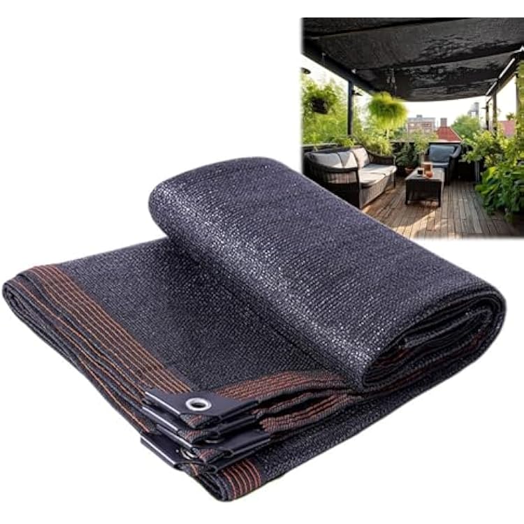 90% Shade Cloth for Garden, 25x50 20x30 35x40 30x50 Tear Resistant Sun Shade Net, Outdoor Shade Tarp Cover, Sunblock Netting for Patio Pergola Courtyard, Black25x25ft