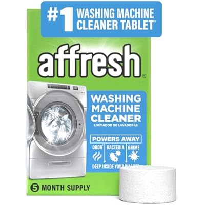 Affresh Washing Machine Cleaner, Helps Power Away Odor Causing Bacteria & Grime Deep Inside Pump, Valve & Hoses, 5 Time Release Tablets, 5 Month Supply