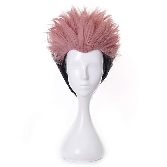 OSIAS Yuji Itadori-Ryomen Sukuna JJK Cosplay Wig for Man and Boys