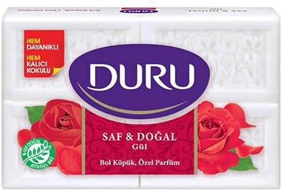 DURU Saf&Doğal Gül Sabun, 150 Gramx4