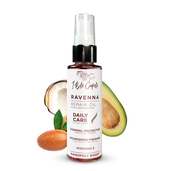 I Belli Capelli Ravenna Hair Oil for Frizzy Hair Split End Repair, Heat Protection & Deep Hydration Macadamia, Avocado & Coconut Oil for Damaged, Dry & All Hair Types (60ml/2.02 Fl Oz)
