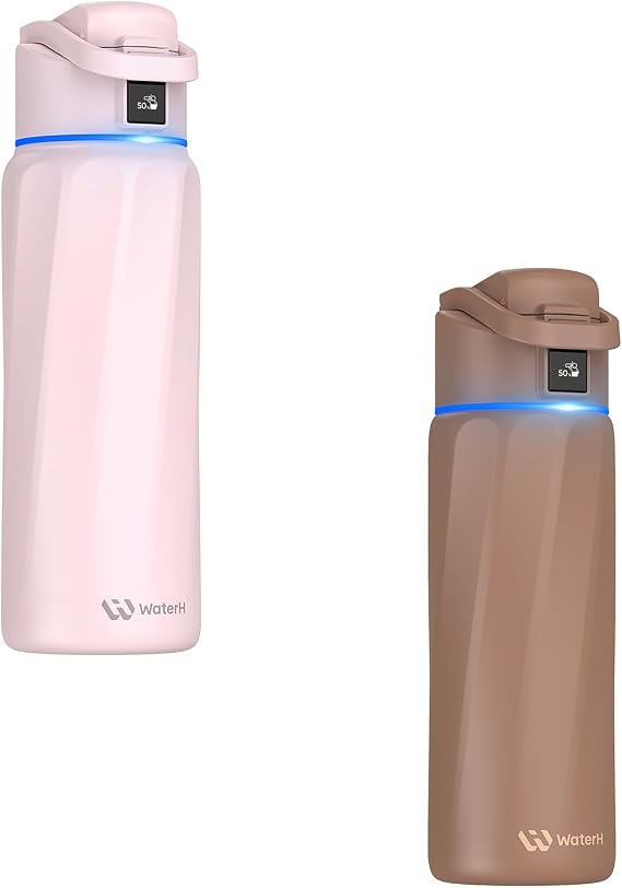 Boost 32 oz Smart Water Bottle Pink + Boost 24 oz Bottle Mocha Bundle