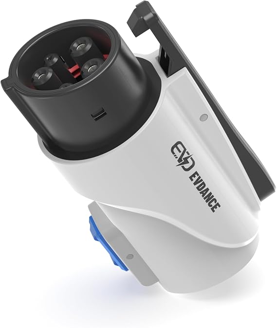 EVDANCE Tesla to J1772 Charging Adapter - Max 80A & 250V J1772 EV Adapter Compatible with Tesla Destination Chargers and Mobile Connectors (for Tesla Level 1/2 Chargers(80A Max), White)