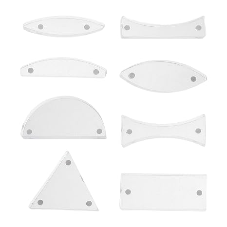 8pcs Optics Experiment Kit: Geometric Ray Box Lens Set - Double Convex/Concave Prism Collection for Classroom STEM Teaching Homeschool Physics Labs