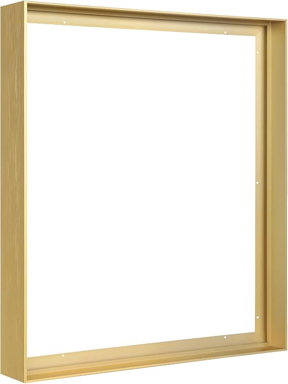 Floater Frame for 40x60 Canvas Paintings, DIY Metal Floating Frame with 1.5 Deep for Artists Designers Landscape Portrait Artwork, Modern Home Office Wall Decor (Gold)
