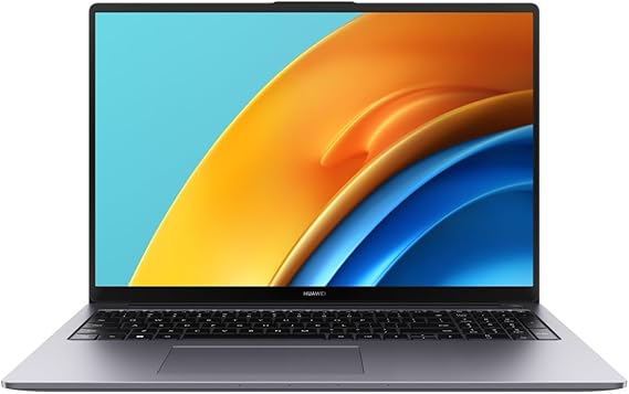HUAWEI MateBook D16 16 Fullview Display Intel Core i5-12450H 16GB RAM 512GB SSD Windows 11 QWERTY Slim Metal Case Fingerprint Sensor Numpad TÜV Rheinland Low Blue Light