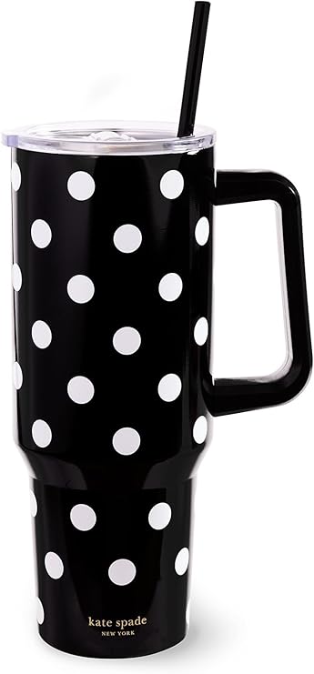 kate spade new york 40 oz Tumbler with Straw, Picture Dot